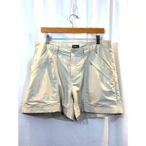 Royal Robbins Women's 100% Supplex Outdoor Eco Shorts, Beige, Pockets, Size 14